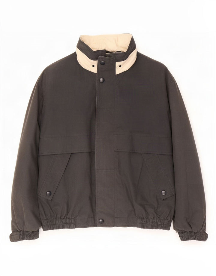 Le Frog Herren-Windbreakerjacke mit Kapuze, UK 38, Mittelgrau, Polyester