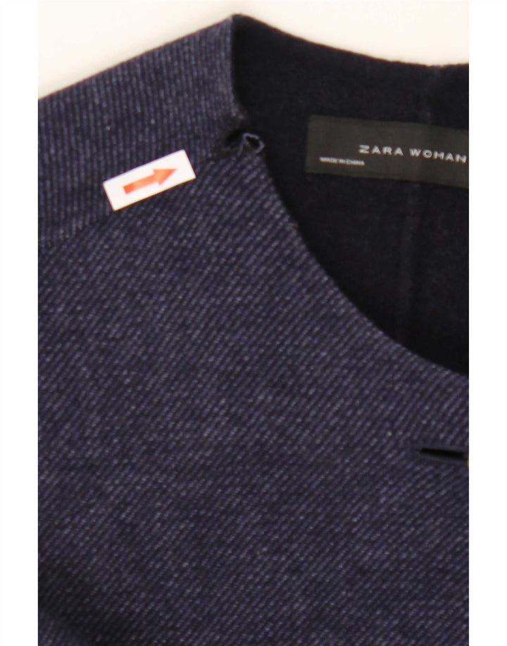 Zara Damen Übergroßer Mantel UK 16 Large Marineblau