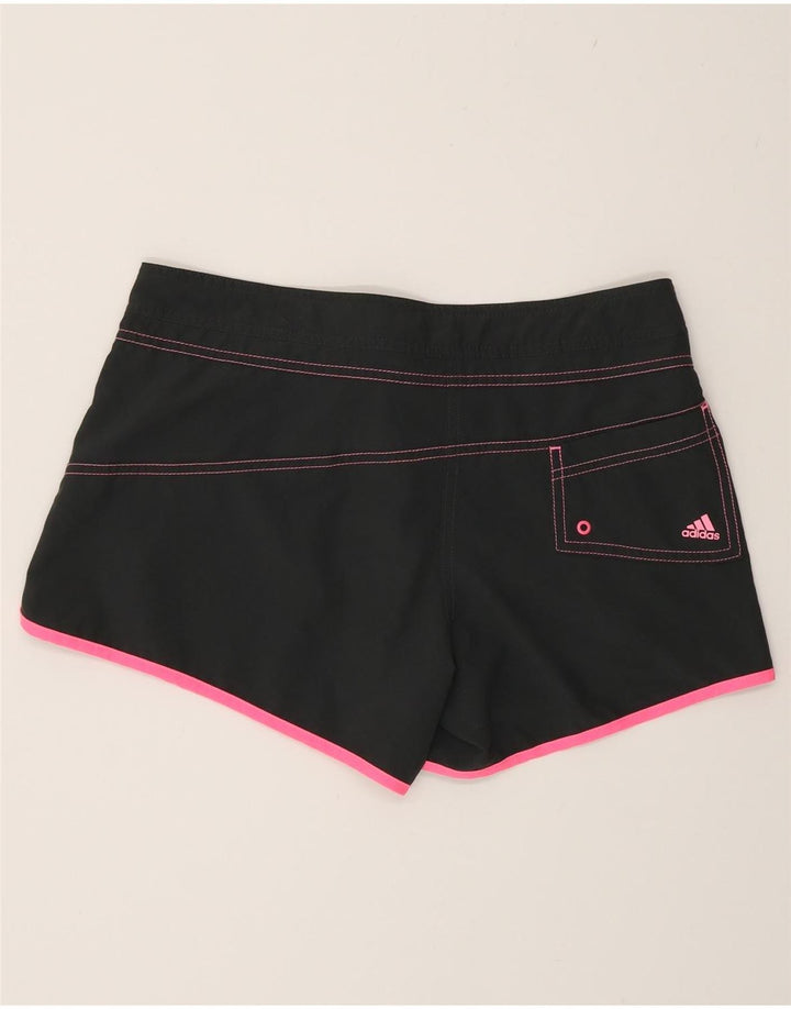Adidas Damen Badeshorts UK 8 Small Schwarz Polyester