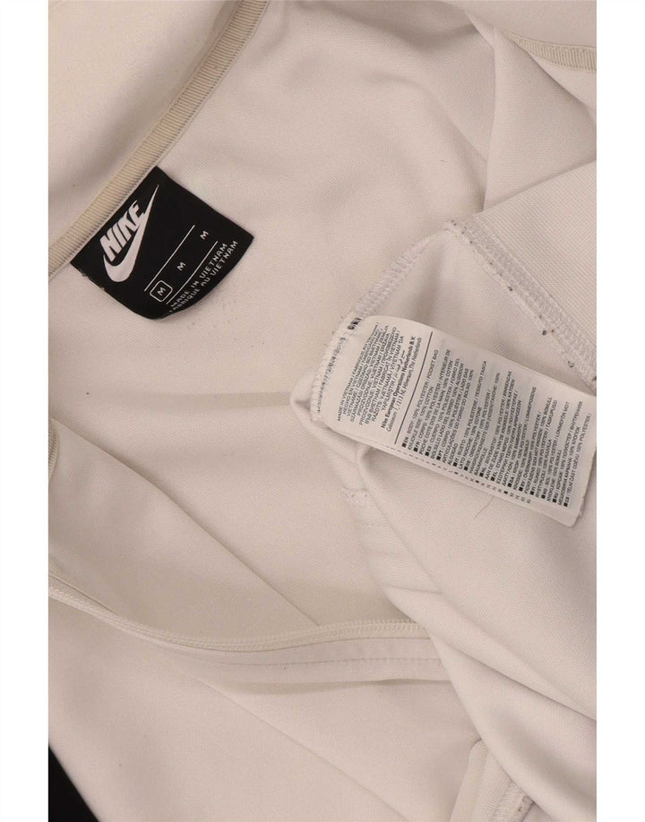 Nike Herren-Trainingsanzugoberteil mit Grafik, mittelweißes Farbblock-Polyester