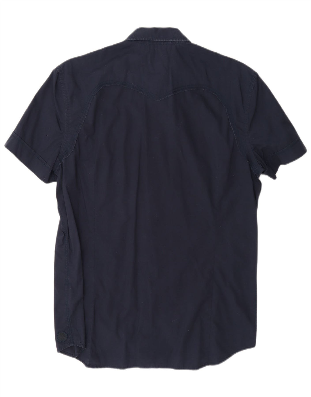 Diesel Herren-Kurzarmhemd, groß, marineblau, Baumwolle