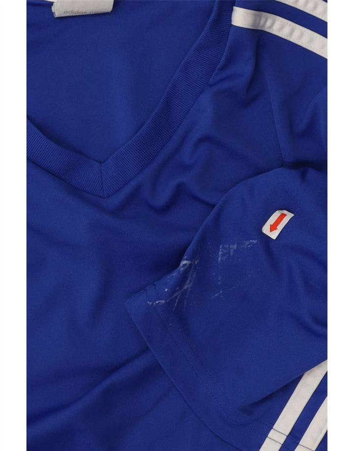 ADIDAS Herren Climalite T-Shirt Top Large Blau Polyester