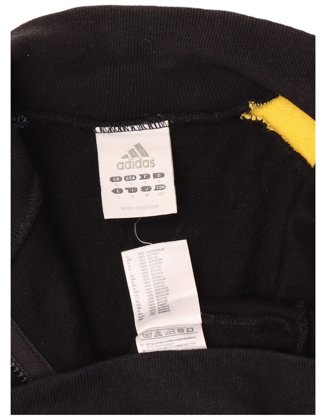 Adidas Herren-Trainingsanzug mit grafischem Oberteil, Größe S, Schwarz, Colourblock-Baumwolle