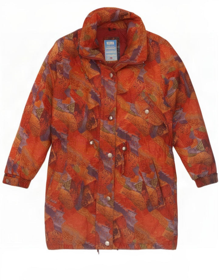 C&A Damen-Windbreaker-Mantel mit abstraktem Muster, Größe 40, mehrfarbig