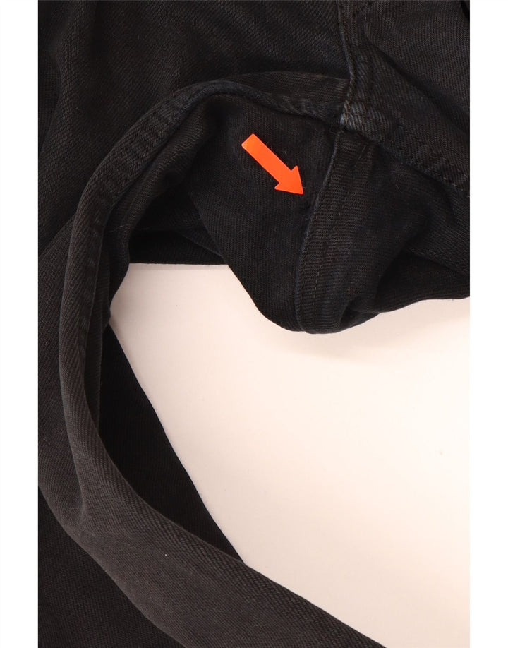 LEVI'S Herren 501 Straight Jeans W34 L36 Schwarze Baumwolle