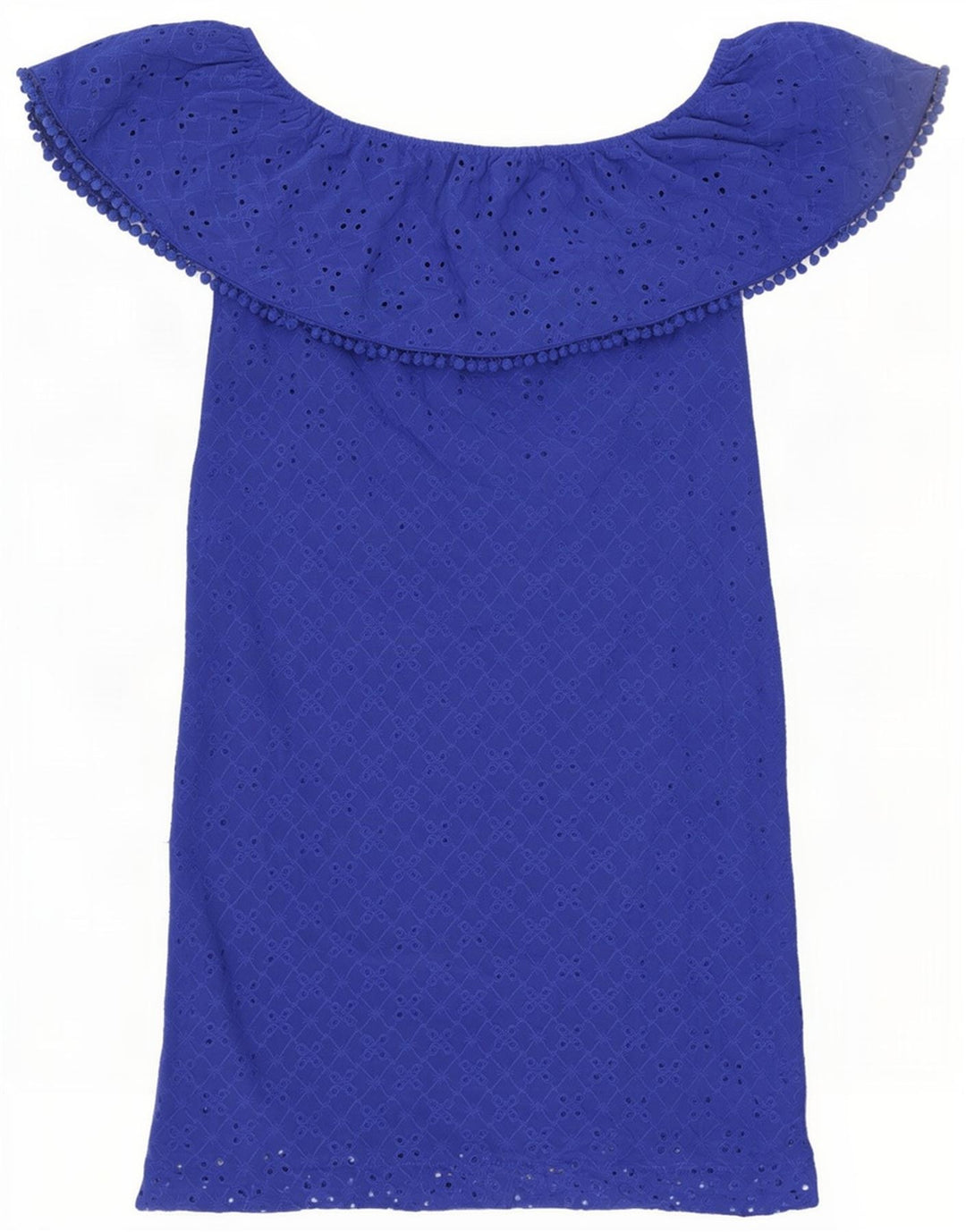 Oasis Schulterfreies Damenkleid UK 6 XS Blau Polyester