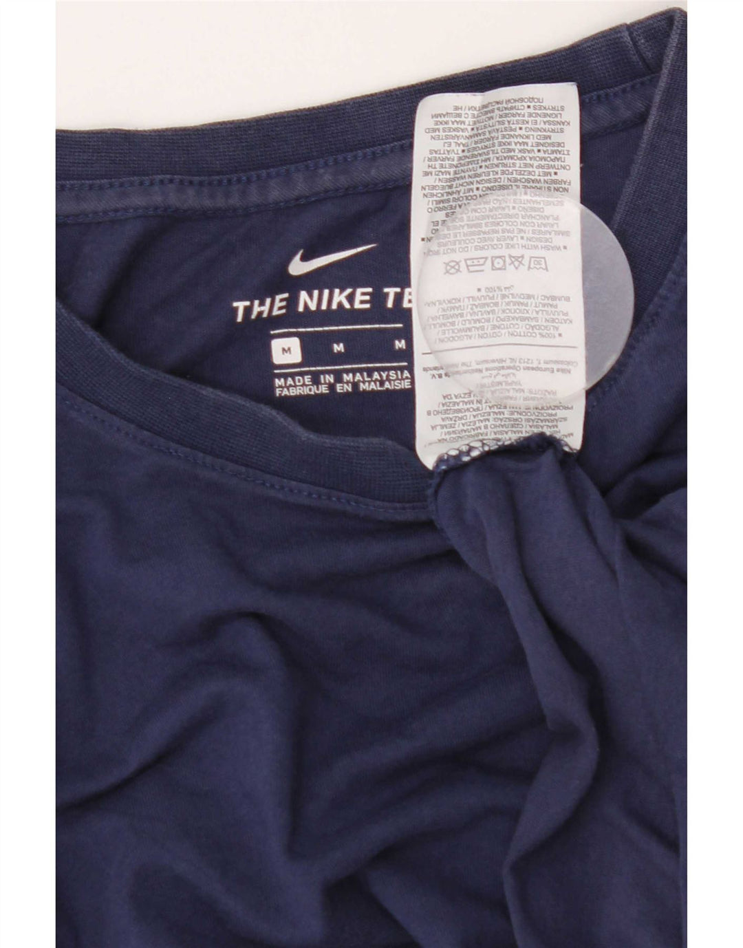 Nike Herren-T-Shirt-Oberteil, mittelgroß, marineblau, Baumwolle