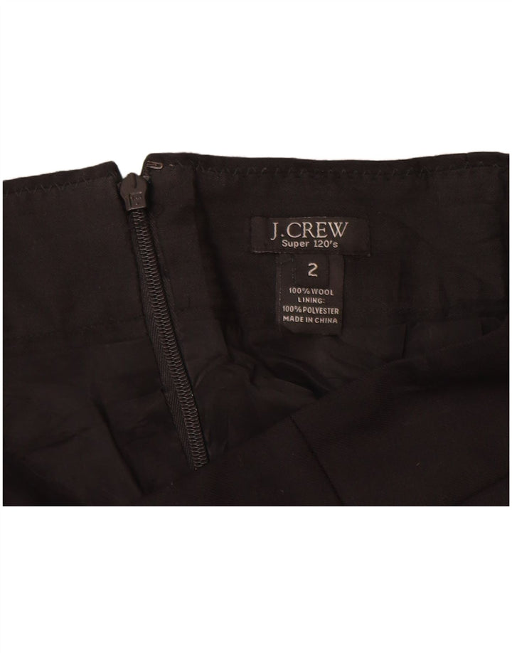 J. Crew Damen Super 120's Straight Rock US 2 XS W26 Schwarze Wolle