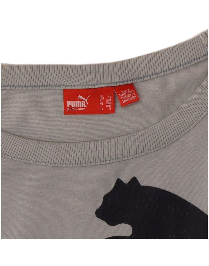 Puma Herren Grafik T-Shirt Top XL Grau