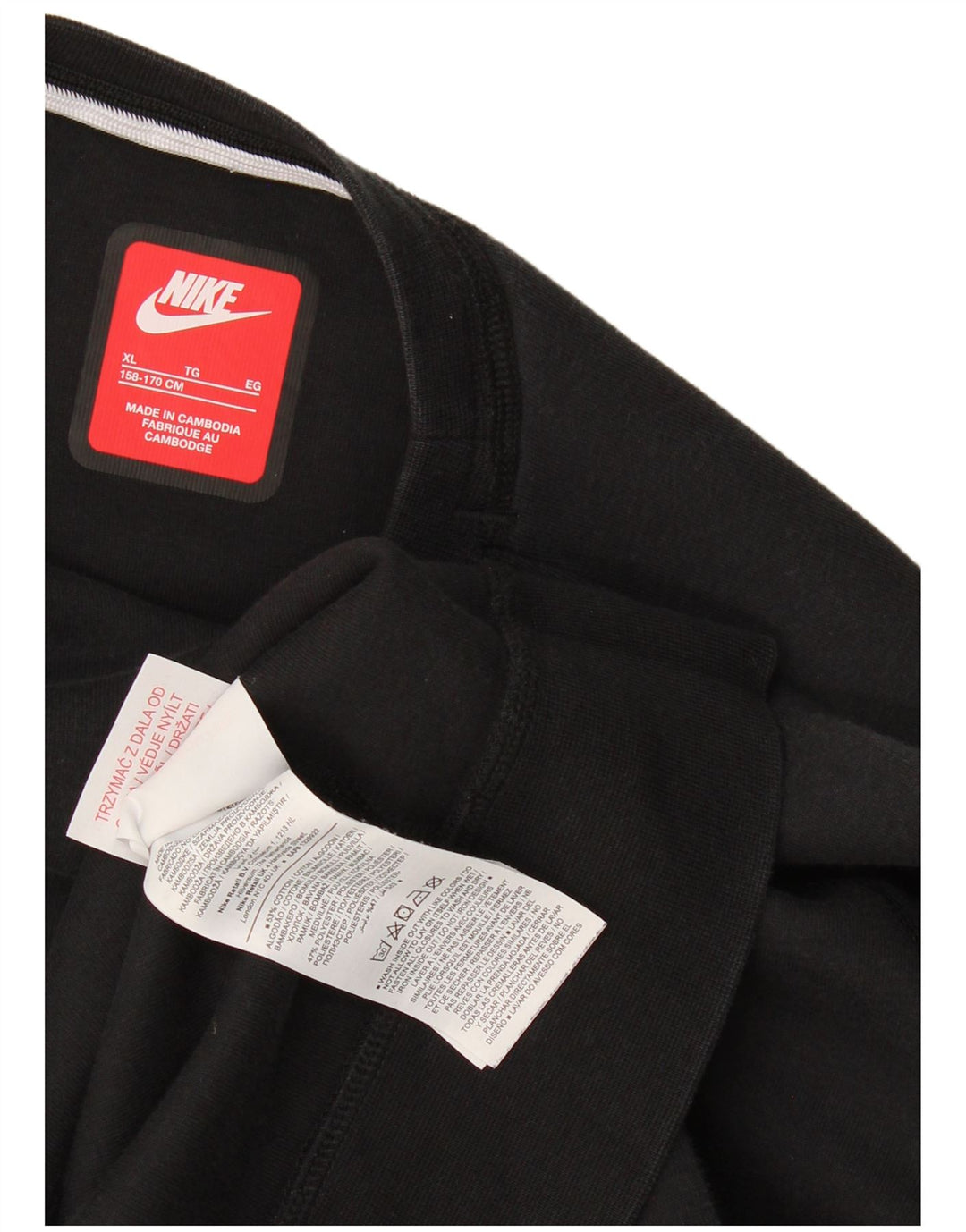 Nike Sweatshirt-Pullover für Jungen, 13–14 Jahre, XL, schwarze Baumwolle