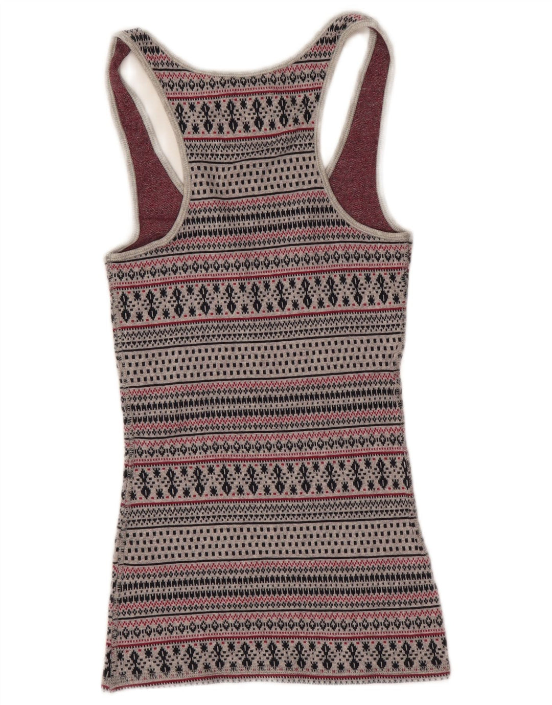 JACK WILLS Damen-Trägershirt, Gr. 8, Größe S, Grau, Fair-Isle-Baumwolle