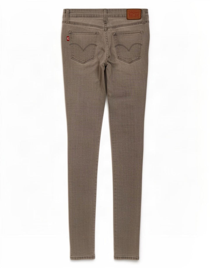 Levi's Damen 711 Skinny Jeans W28 L32 Grau