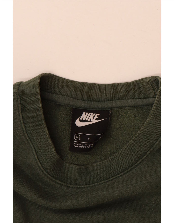 Nike Herren-Sweatshirt-Pullover aus mittelgrüner Baumwolle