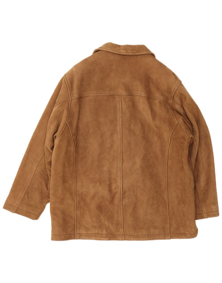 Lekra Damen Wildlederjacke EU 42 Großes braunes Leder