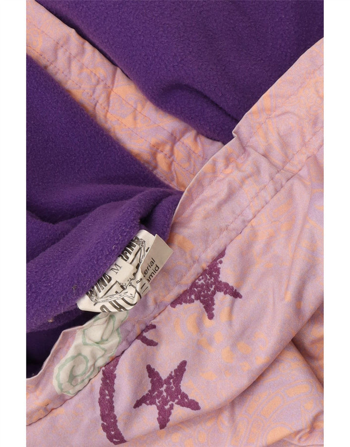 VINTAGE Womens Abstract Pattern Windbreaker Jacket UK 14 Medium Pink Vintage Vintage and Second-Hand Vintage from Messina Hembry 