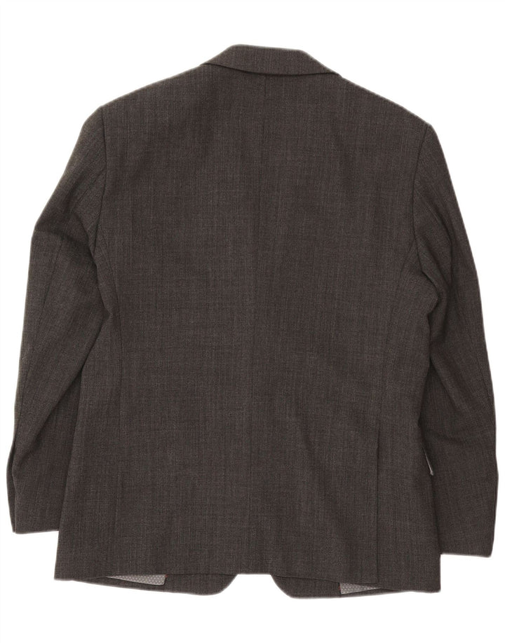 Jeff Banks Herren-Blazer mit 2 Knöpfen, EU 50, großes graues Polyester