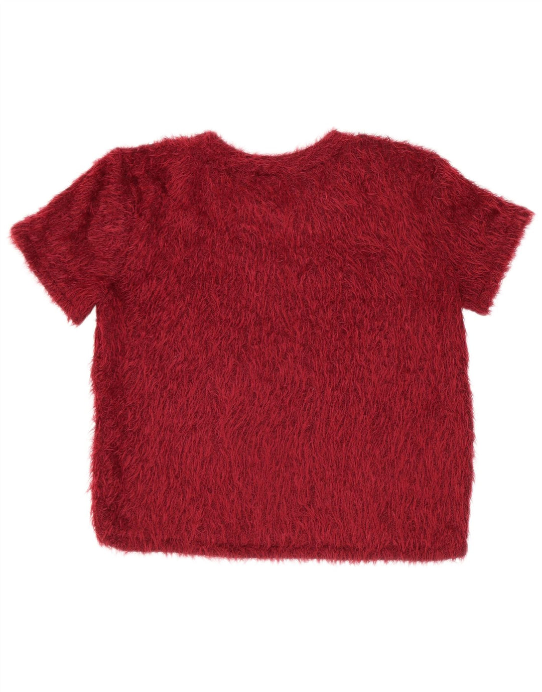 Zara Damen Trafaluc Crop T-Shirt Top UK 12 Mittelrotes Polyester