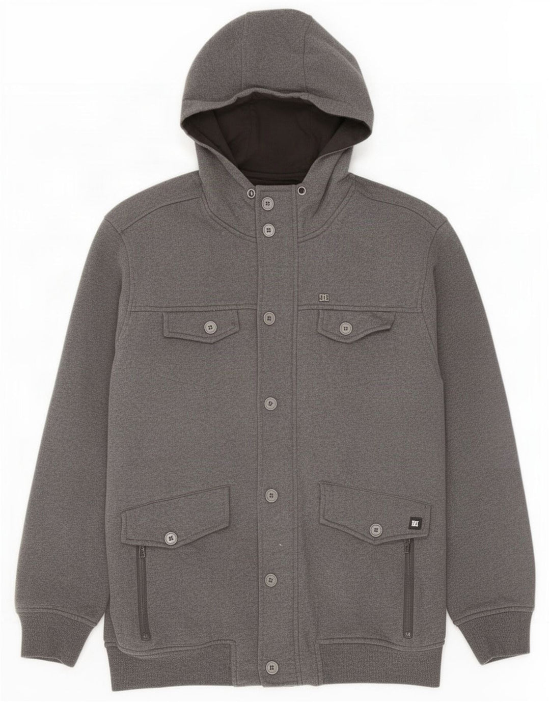 DC Herren-Utility-Jacke mit Kapuze, UK 40, Größe L, Grau