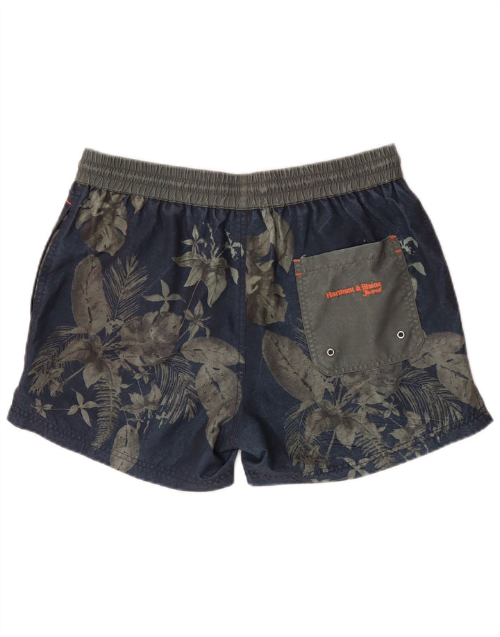 Harmont & Blaine Herren-Badeshorts mit Grafik, mittelgroß, Marineblau mit Blumenmuster