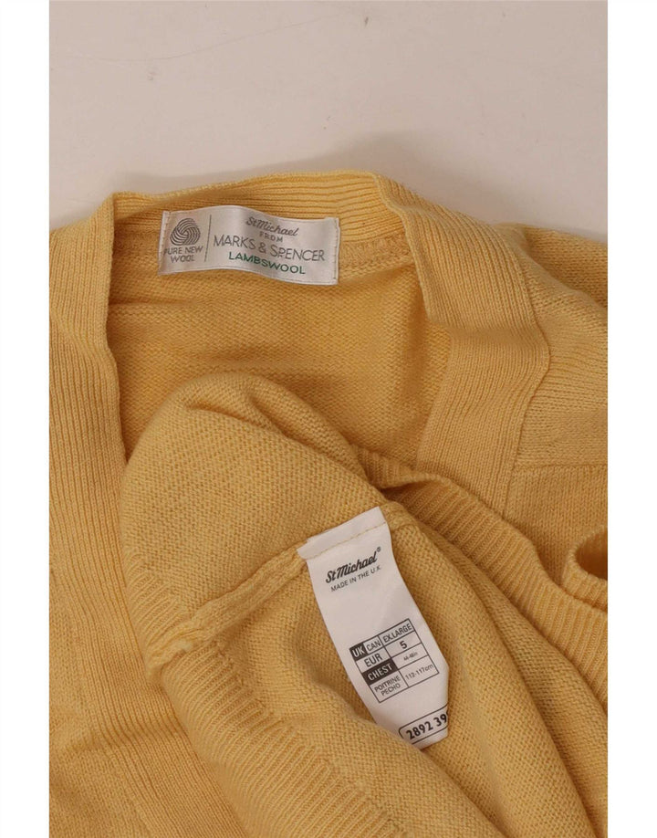 Marks & Spencer Herren Strickjacke XL Gelbe Schurwolle