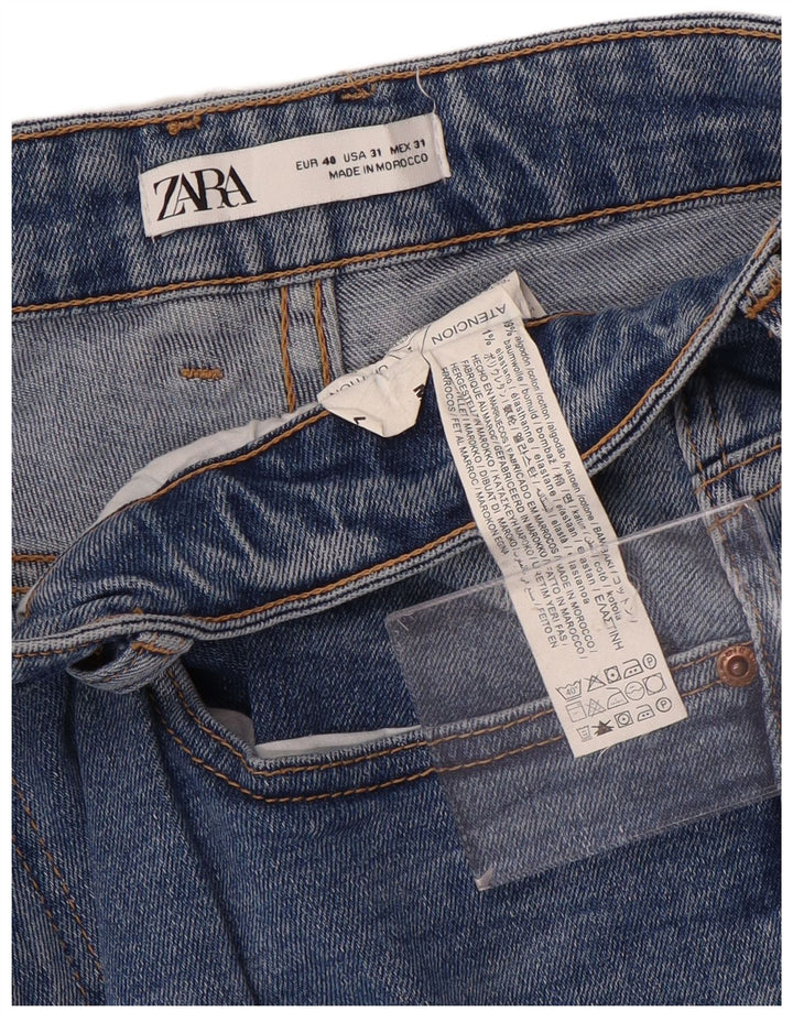 Zara Herren Jeansshorts EU 40 Medium W31 Blaue Baumwolle