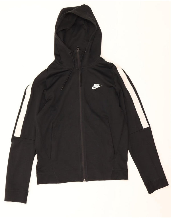 Nike Herren-Kapuzenpullover mit Reißverschluss, Größe S, Schwarz, Colourblock-Baumwolle