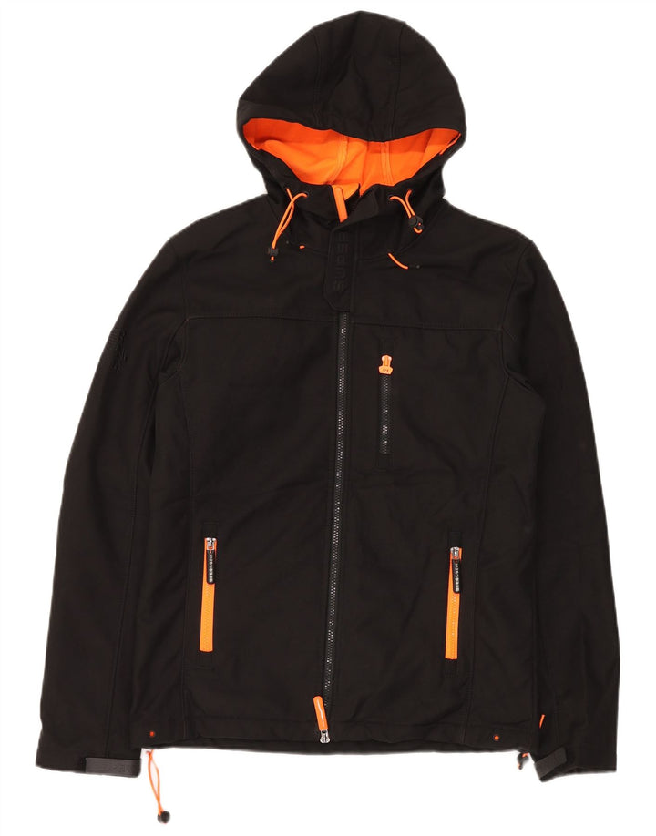 SUPERDRY Herren The Windtrekker Hooded Windjacke UK 38 Medium Schwarz