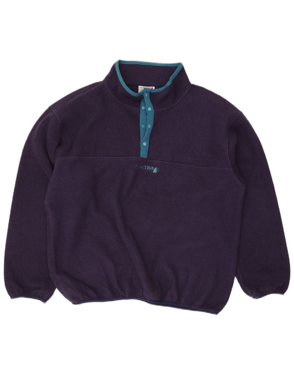 Murphy & Nye Herren-Fleecepullover mit Knopfkragen, 2XL, Marineblau