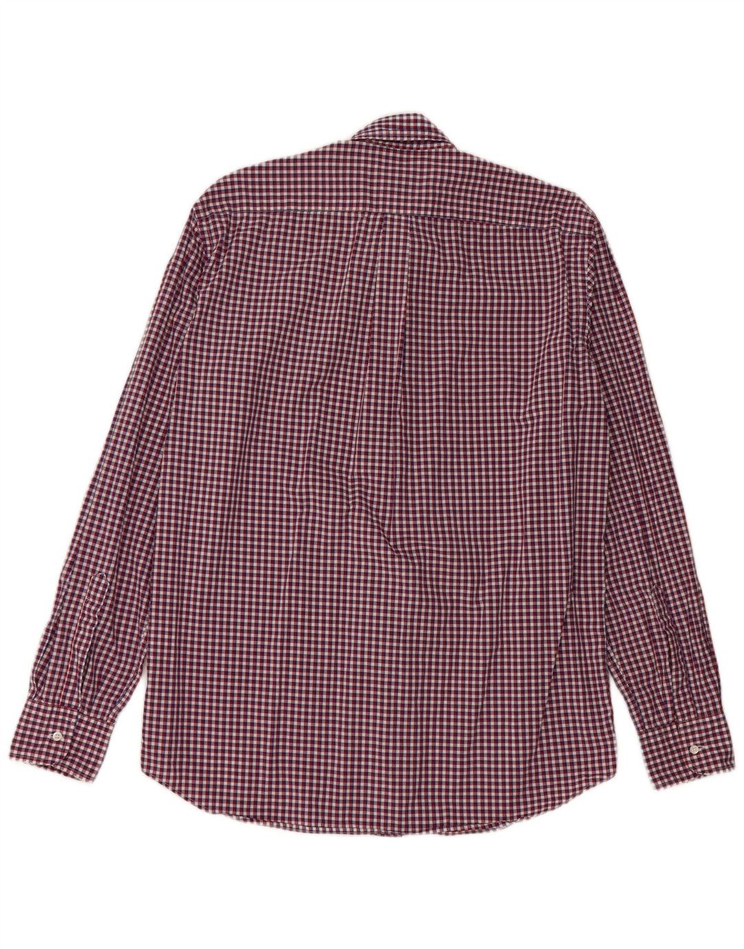 Aspesi Herrenhemd Größe 41 16 Große rote Gingham-Baumwolle