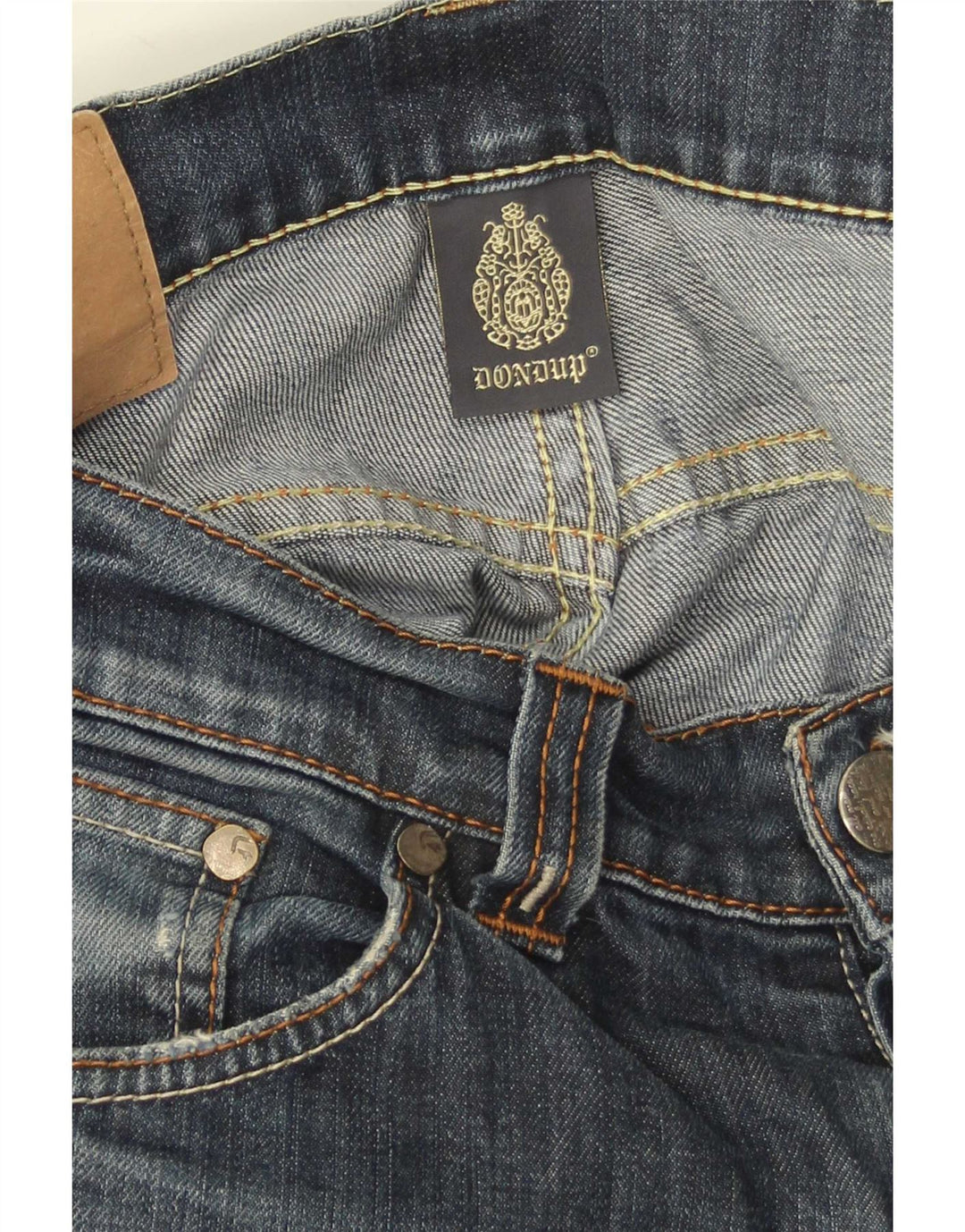 Dondup Damen Slim Jeans W30 L32 Blaue Baumwolle