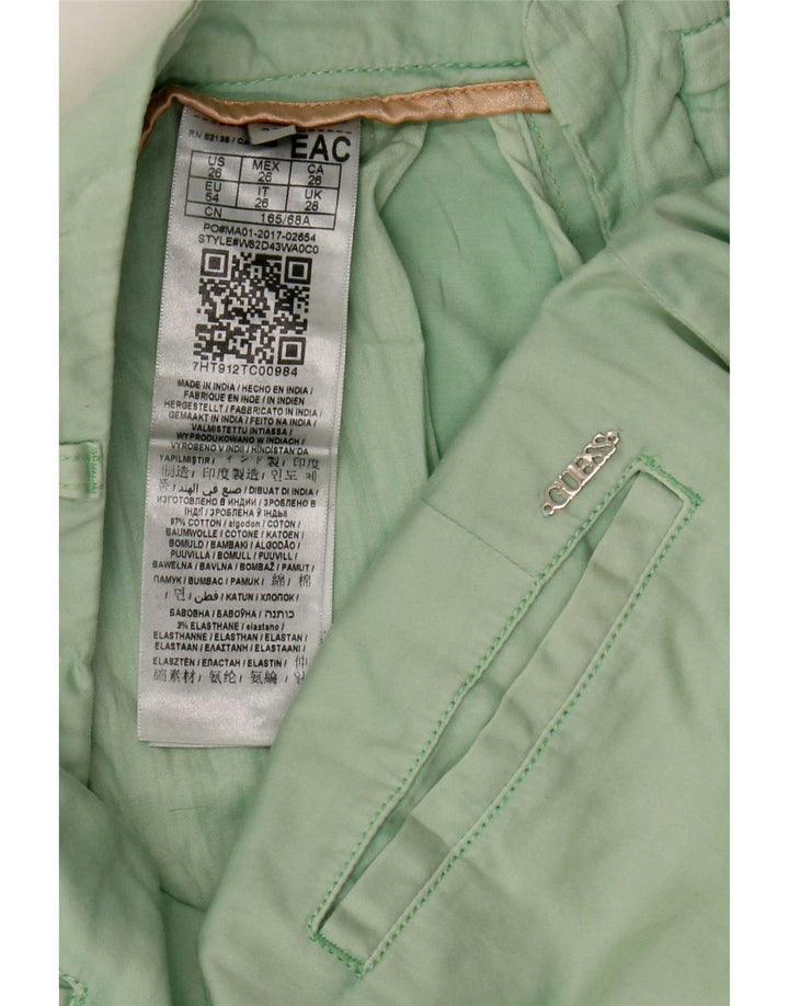 Guess Damen Chinoshorts W28 mittelgrüne Baumwolle