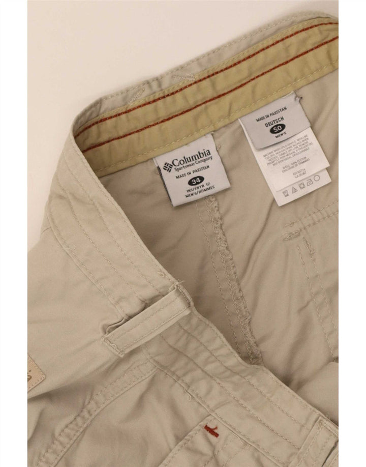 Columbia Herren Cargoshorts W34 Large Beige Baumwolle
