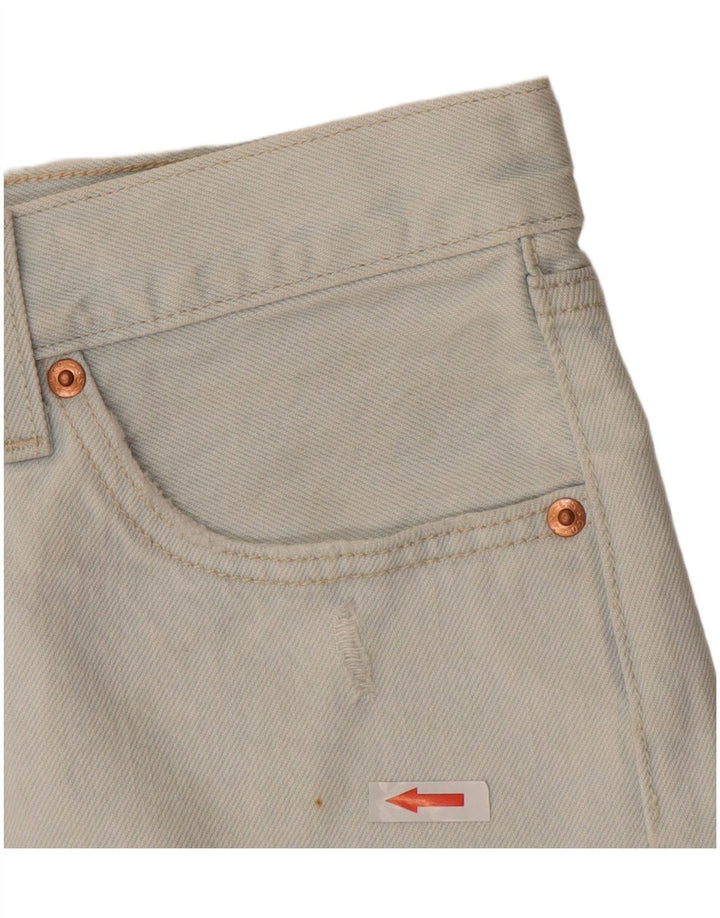 Levi's Damen 501 Distressed Denim Shorts W26 Small Blaue Baumwolle