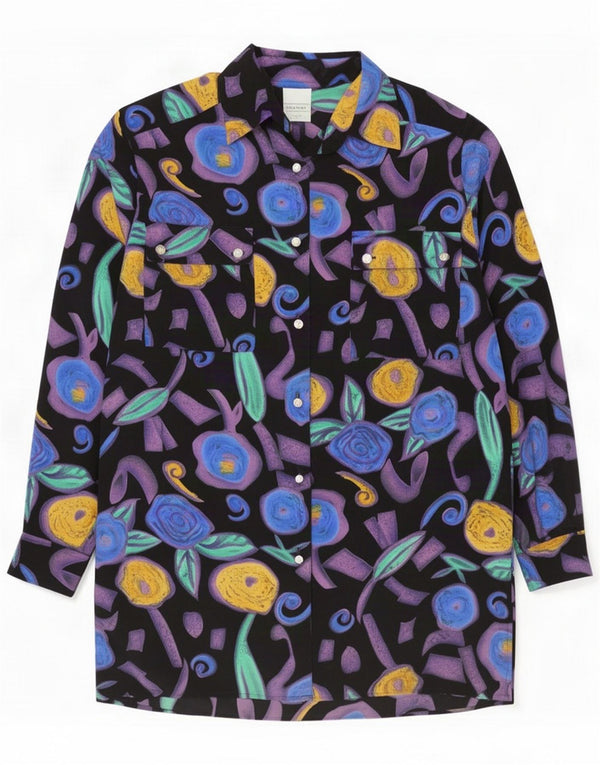 Canda Womens By C&A Longline Shirt EU 38 Medium Mehrfarbig Blumen
