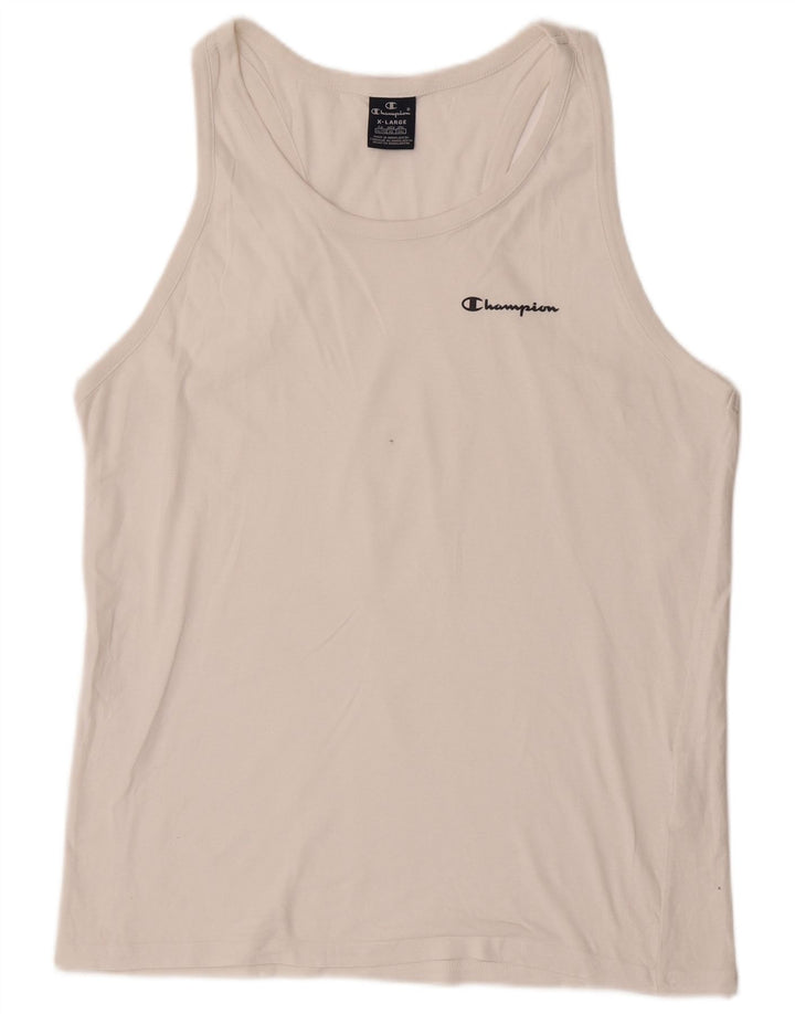 Champion Herren-Weste-Top XL aus weißer Baumwolle
