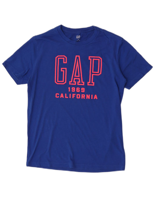Gap Herren Grafik T-Shirt Top XS Blau Baumwolle