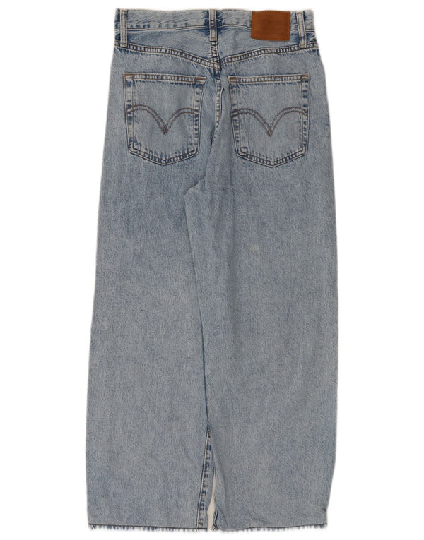 Levi's Damen Ribcage Straight Cropped Jeans W28 L25 Blaue Baumwolle