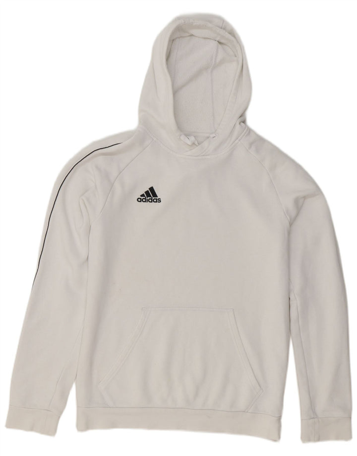 Adidas Herren Kapuzenpullover aus mittelweißer Baumwolle