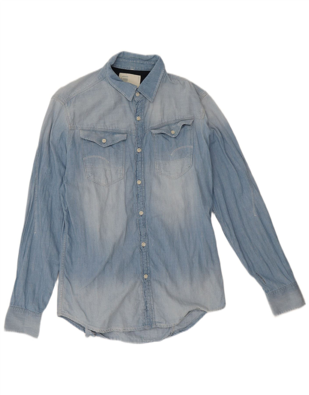 G-Star Herren-Jeanshemd aus mittelblauer Baumwolle