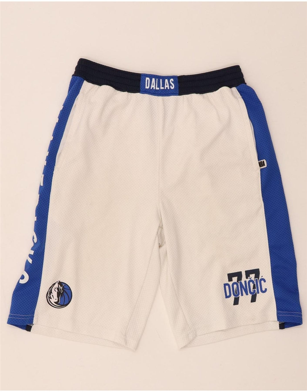 NBA Jungen Dallas Mavericks Sportshorts, 14–15 Jahre, Größe L, Weiß, Farbblock
