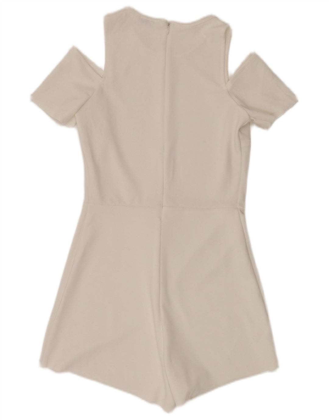 ZARA Damen Kurzarm-Playsuit UK 8 Small W28 Weiß