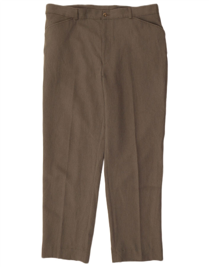 Farah Herren-Freizeithose, gerade, W38, L31, Khaki, Polyester