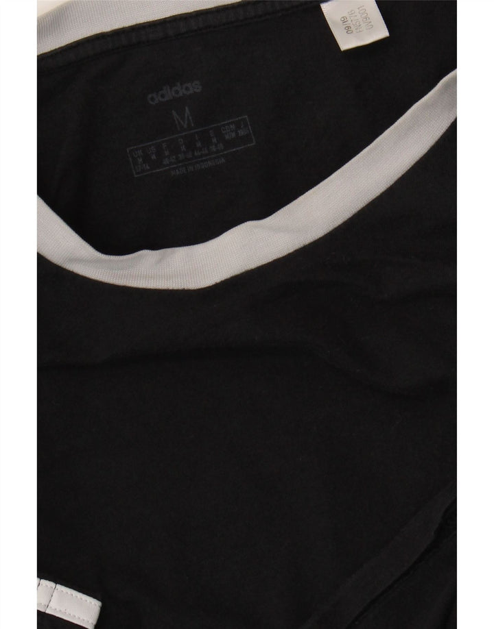 Adidas Damen Graphic T-Shirt Top UK 12/14 Medium Schwarz