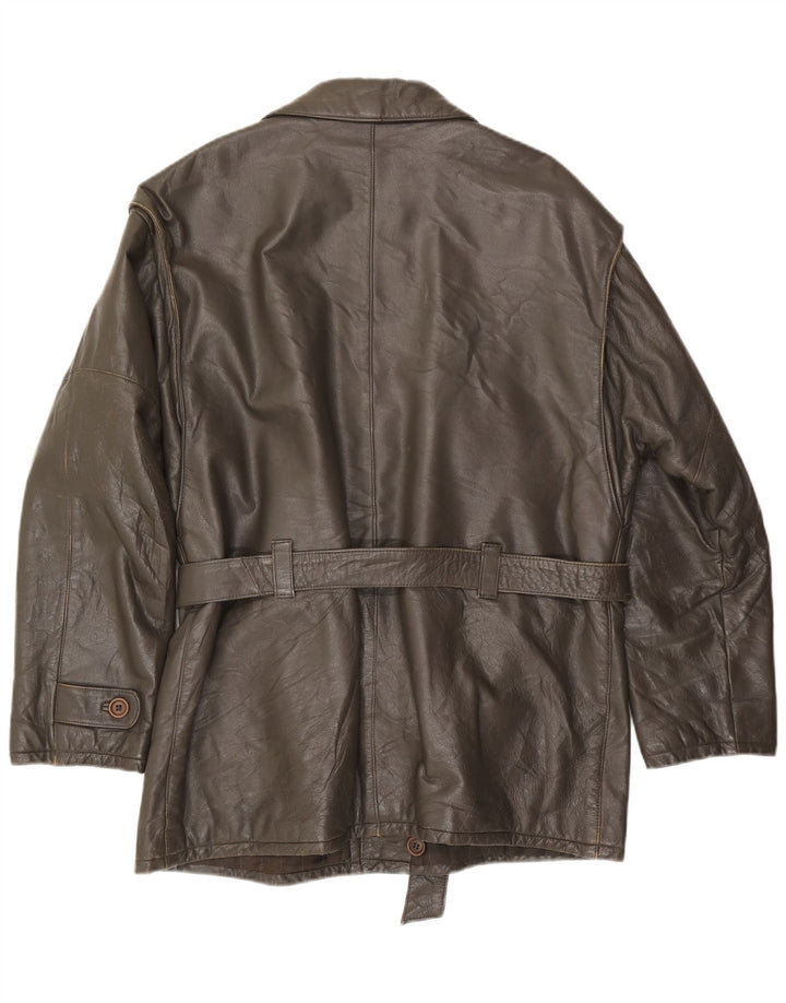 PICCINI Herren Lederjacke IT 54 2XL Braunes Leder