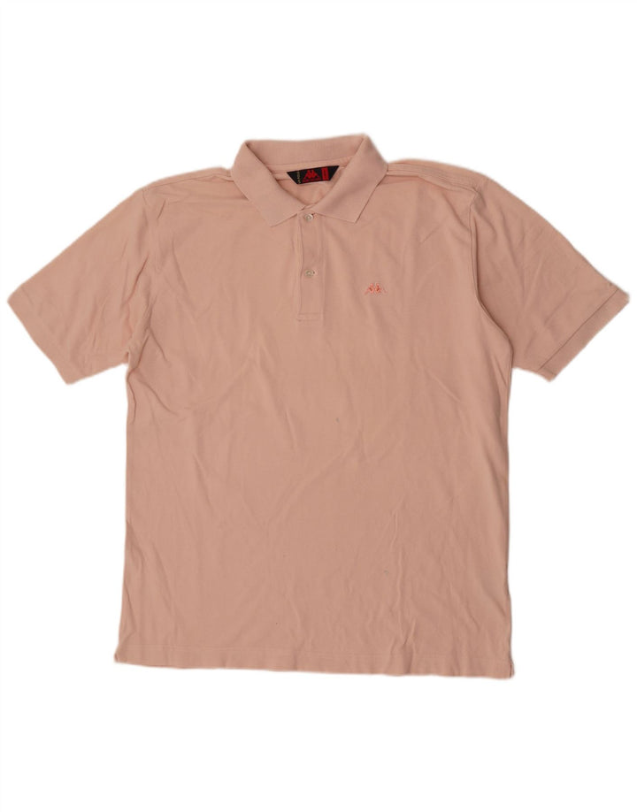 Kappa Herren-Poloshirt, groß, rosa Baumwolle