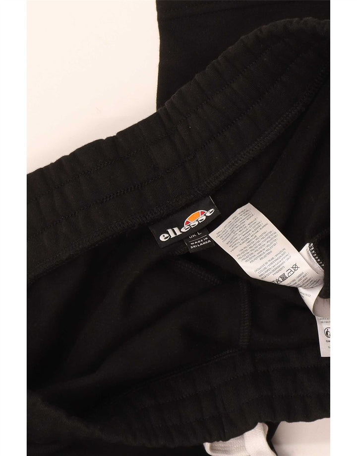 Ellesse Herren-Sportshorts, groß, schwarze Baumwolle