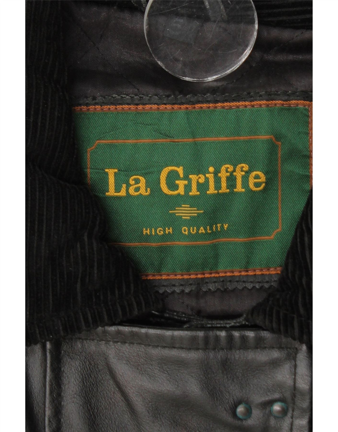 La Griffe Damen Ledermantel IT 54 3XL Schwarzes Leder