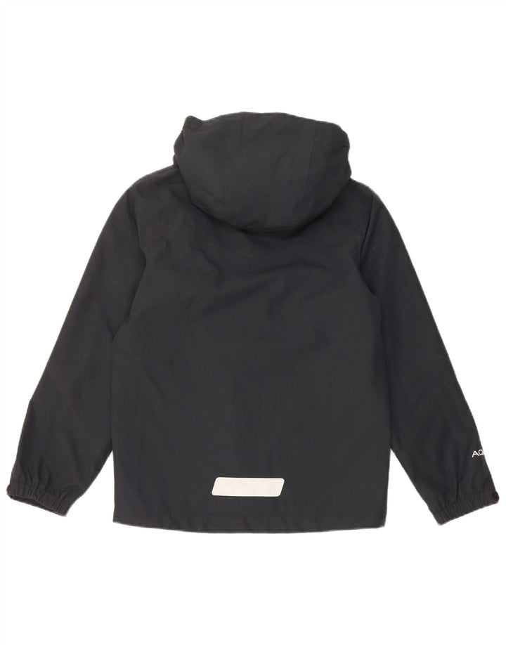 Berghaus Jungen-Regenjacke mit Kapuze, 9–10 Jahre, schwarzes Polyester