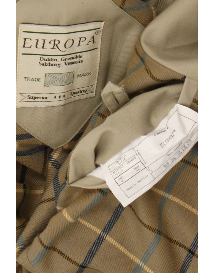 Vintage Herren Trenchcoat IT 46 Small Beige Polyester