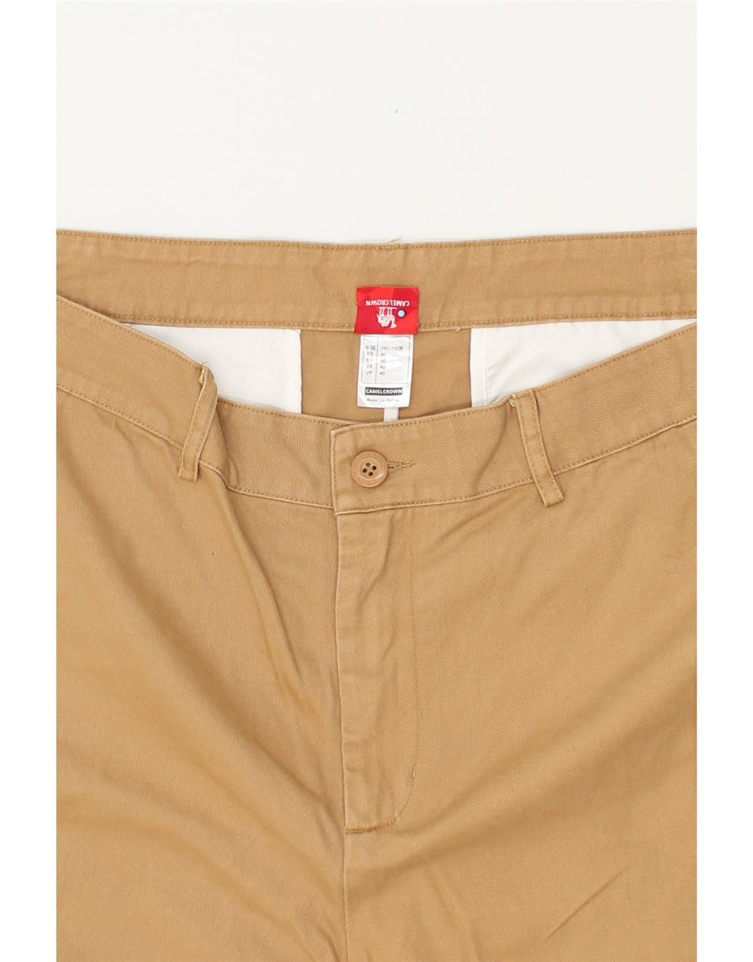 CAMEL CROWN Mens Cargo Shorts W40 XL Beige Cotton Vintage Camel Crown and Second-Hand Camel Crown from Messina Hembry 